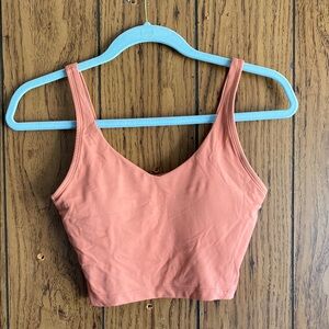 Lululemon Athletica Orange Sleeveless Crop Tank